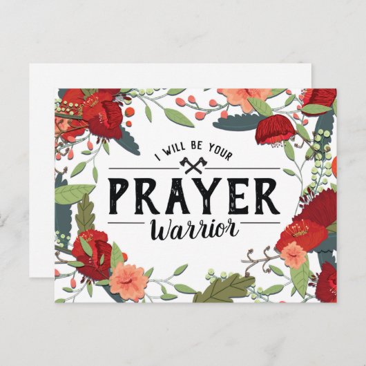 Support, Religious, I'll be your Prayer Warrior ポストカード (正面/裏面)
