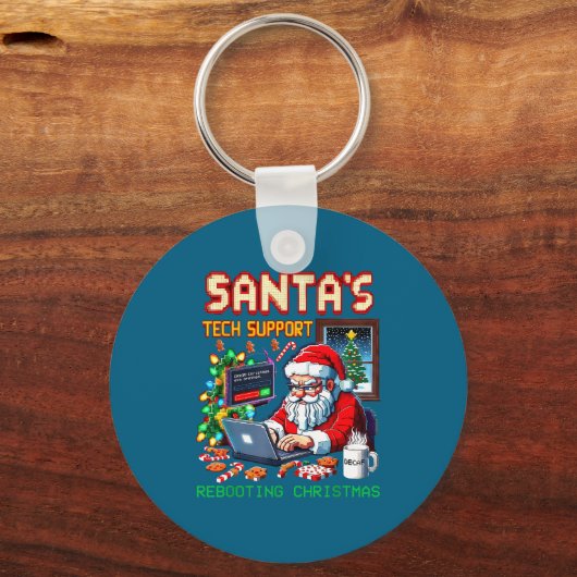 Support Santa's Pixel Tech Rebooting キーホルダー (正面)