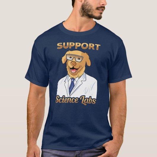 Support Science LabsラブラドールGag Tシャツ (正面)