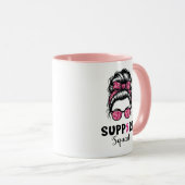 Support Squad メッシーバン ピンクの戦士 乳がん マグカップ (正面右)