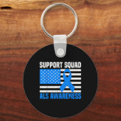 Support Squad Als認識度月Usa America Fla キーホルダー (正面)