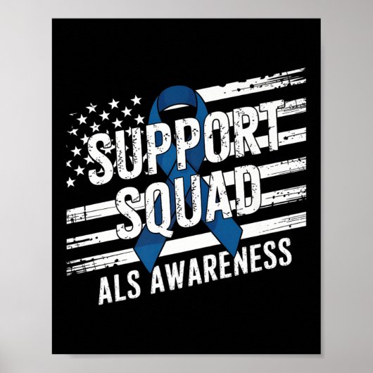 Support Squad Als認識度月Usa America Fla ポスター (正面)