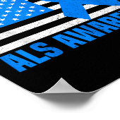 Support Squad Als認識度月Usa America Fla ポスター (角)