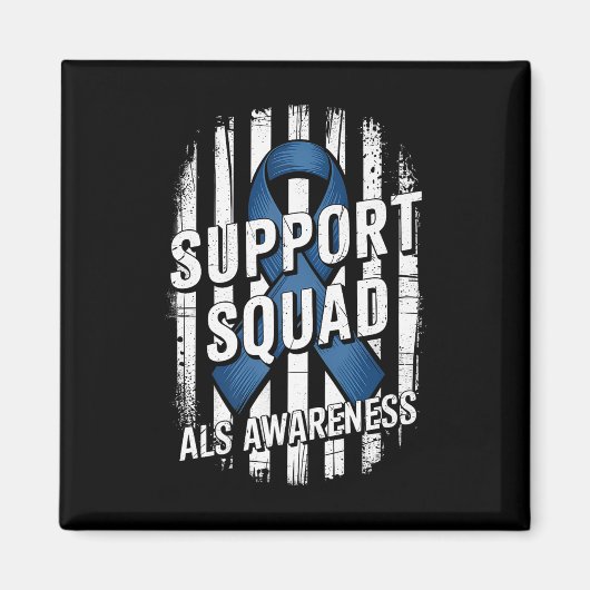 Support Squad Als認識度月Usa America Fla マグネット (正面)