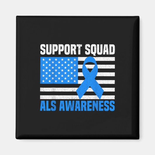 Support Squad Als認識度月Usa America Fla マグネット (正面)