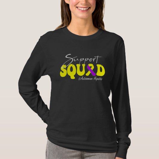 Support Squad Autoimmune Hepatitis Awareness Yello Tシャツ (正面)