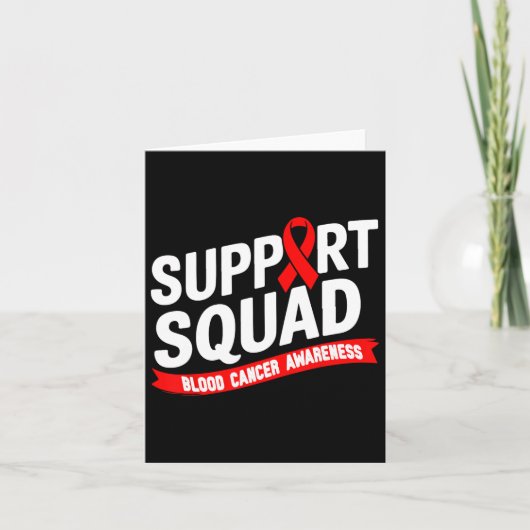 Support Squad Blood Cancer Awareness Month Red Rib カード (正面)