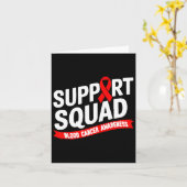 Support Squad Blood Cancer Awareness Month Red Rib カード (黄色い花)