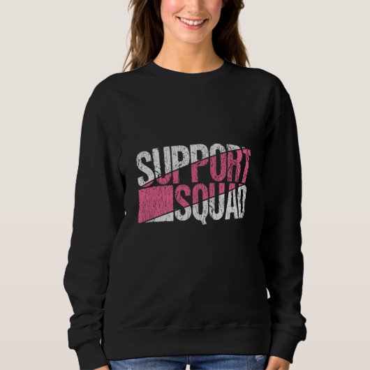 Support Squad Breast Cancer Awareness Family スウェットシャツ (正面)