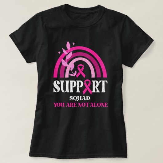 Support Squad Breast Cancer Awareness Leopard Pink Tシャツ (デザイン正面)