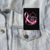 Support Squad Breast Cancer Awareness pink ribbon  缶バッジ (インサイチュ)