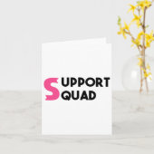 Support Squad Breast Cancer Warrior Survivor Pink カード (黄色い花)