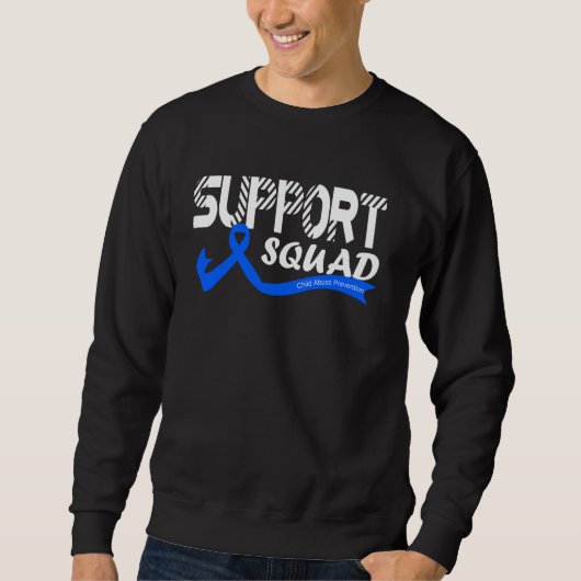 Support Squad Child Abuse Prevention Awareness Rib スウェットシャツ (正面)