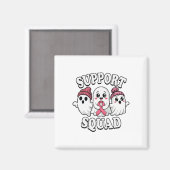 Support Squad Cute Ghosts Breast Cancer Awareness  マグネット (正面/裏面)