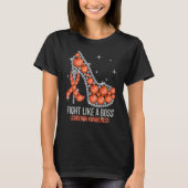 Support Squad Fight Like A Boss Leukemia Awareness Tシャツ (正面)