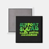 Support squad green ribbon butterfly pkd kidneySup マグネット (正面/裏面)