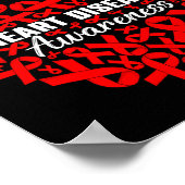 Support Squad Heart Disease Awareness Heart &amp;  ポスター (角)