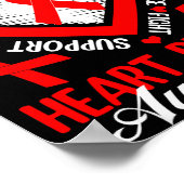 Support Squad Heart Disease Awareness Supporter Re ポスター (角)