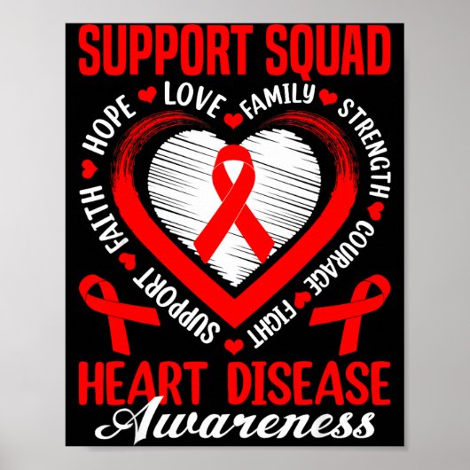 Support Squad Heart Disease Awareness Supporter Re ポスター (正面)