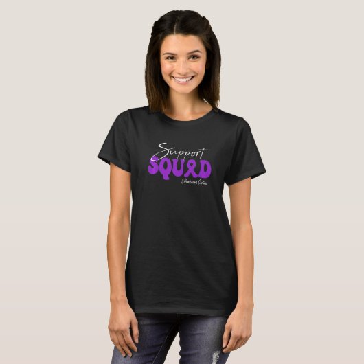 Support Squad Hemicrania Continua Awareness Purple Tシャツ (正面フル)