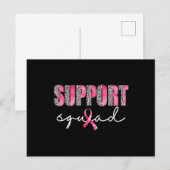 Support Squad Leopard Pink Warrior Breast Cancer A ポストカード (正面/裏面)