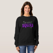 Support Squad Lupus Awareness Purple Ribbon   スウェットシャツ (正面フル)