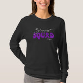 Support Squad Lupus Awareness Purple Ribbon Tシャツ (正面)