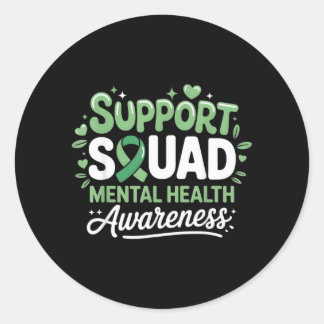 Support Squad Mental Health Awareness Month Green ラウンドシール