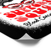Support Squad Messy Bun Butterfly Red Ribbon Blood ポスター (角)