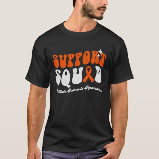 Support Squad Multiple Sclerosis Awareness Orange Tシャツ (正面)