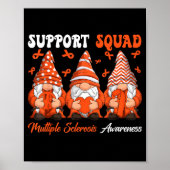 Support Squad Multiple Sclerosis Gnomes With Orang ポスター (正面)