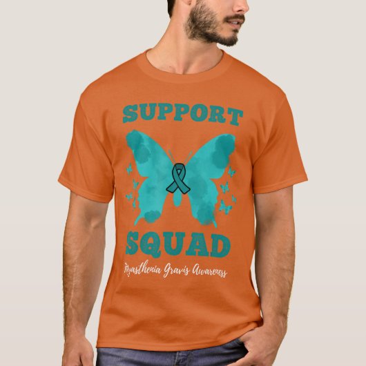 Support Squad Myasthenia Gravis Awareness Tシャツ (正面)