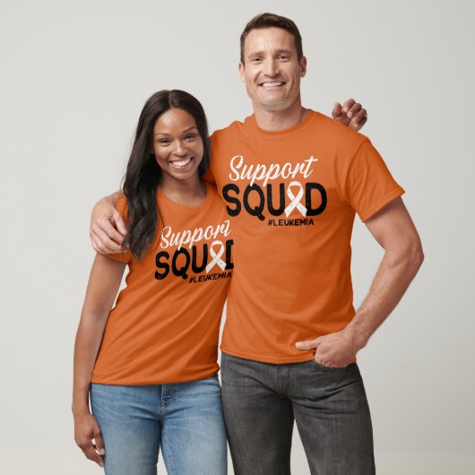 Support Squad Orange Ribbon Blood Cancer Awareness Tシャツ (ユニセックス)