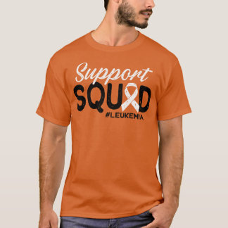 Support Squad Orange Ribbon Blood Cancer Awareness Tシャツ