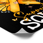 Support Squad Orange Ribbon Multiple Sclerosis Awa ポスター (角)