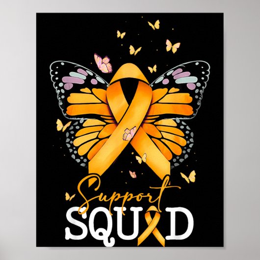 Support Squad Orange Ribbon Multiple Sclerosis Awa ポスター (正面)