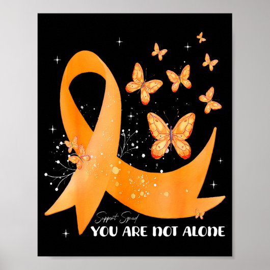 Support Squad Orange Ribbon Multiple Sclerosis Awa ポスター (正面)