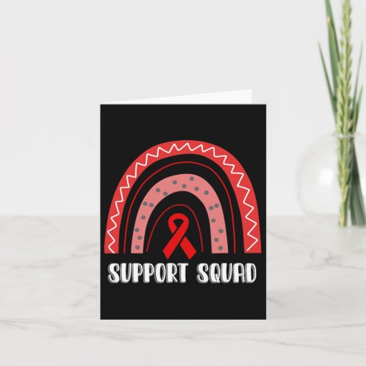Support Squad Red Rainbow Blood Cancer Awareness カード (正面)