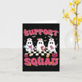 Support Squad Retro Groovy Nurse Breast Cancer Awa カード (黄色い花)