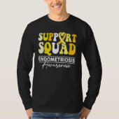 Support Squad Sunflower Hair Endometriosis Awarene Tシャツ (正面)