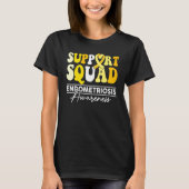 Support Squad Sunflower Hair Endometriosis Awarene Tシャツ (正面)