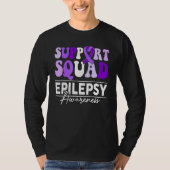 Support Squad Sunflower Hair Epilepsy Awareness Tシャツ (正面)