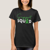 Support Squad We Wear Green Kidney Disease Awarene Tシャツ (正面)