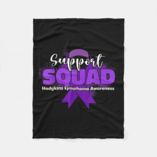 Support Squads Purple Ribbons Hodgkins Lymphoma Aw フリースブランケット