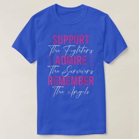 Support The Fighters Breast Cancer Awareness Month Tシャツ (デザイン正面)