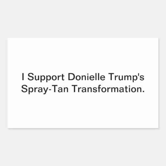 Support Trans Donielle Trump Hankamer Artjunkhaus 長方形シール (正面)