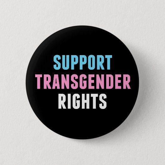 Support Transgender Rights 缶バッジ (正面)