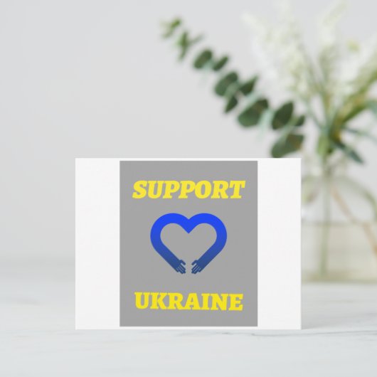SUPPORT UKRAINE ポストカード (スタンド正面)