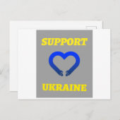 SUPPORT UKRAINE ポストカード (正面/裏面)