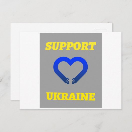SUPPORT UKRAINE ポストカード (正面/裏面)